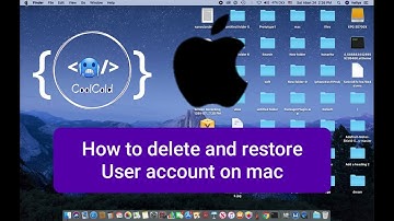 How to delete and Restore a user account on mac.