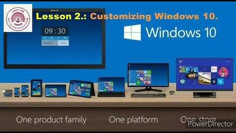 Std VII COMPUTER- L no 2 (Part 1):- Customising Windows 10