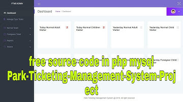 free source code in php mysql Park-Ticketing-Management-System-Project