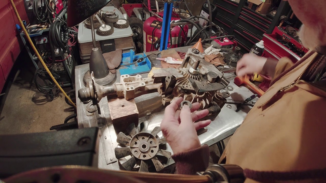 Tuff Torq K46 Transaxle, left axle replacement, Part2 (air bleed