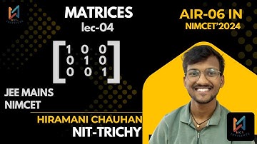#matrices 04 for #nimcet #jeemains #aspirants