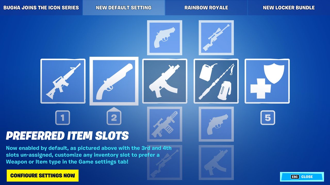 NEW "Preferred Item Slots" Best Default Setups For You Fortnite