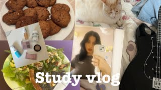 🇫🇷 Study vlog : Beaucoup de révisions, plat healthy, yesstyle haul, selfcare 🌸