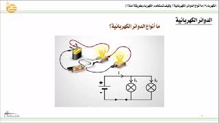 ما أنواع الدوائر الكهربائية ؟   وكيف تستخدم الكهرباء بطريقة آمنة ؟