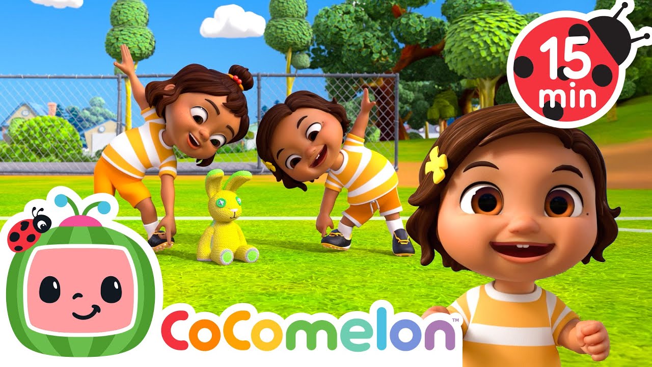 Exercising with Nina! ⚽ CoComelon | Nursery Rhymes for Babies