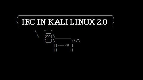 Install & use IRC from terminal Kali linux 2.0
