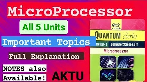 Microprocessor (MP) Important Topics All 5 Units || AKTU KCS-403 ||  4th Sem 2nd Year Imp Questions