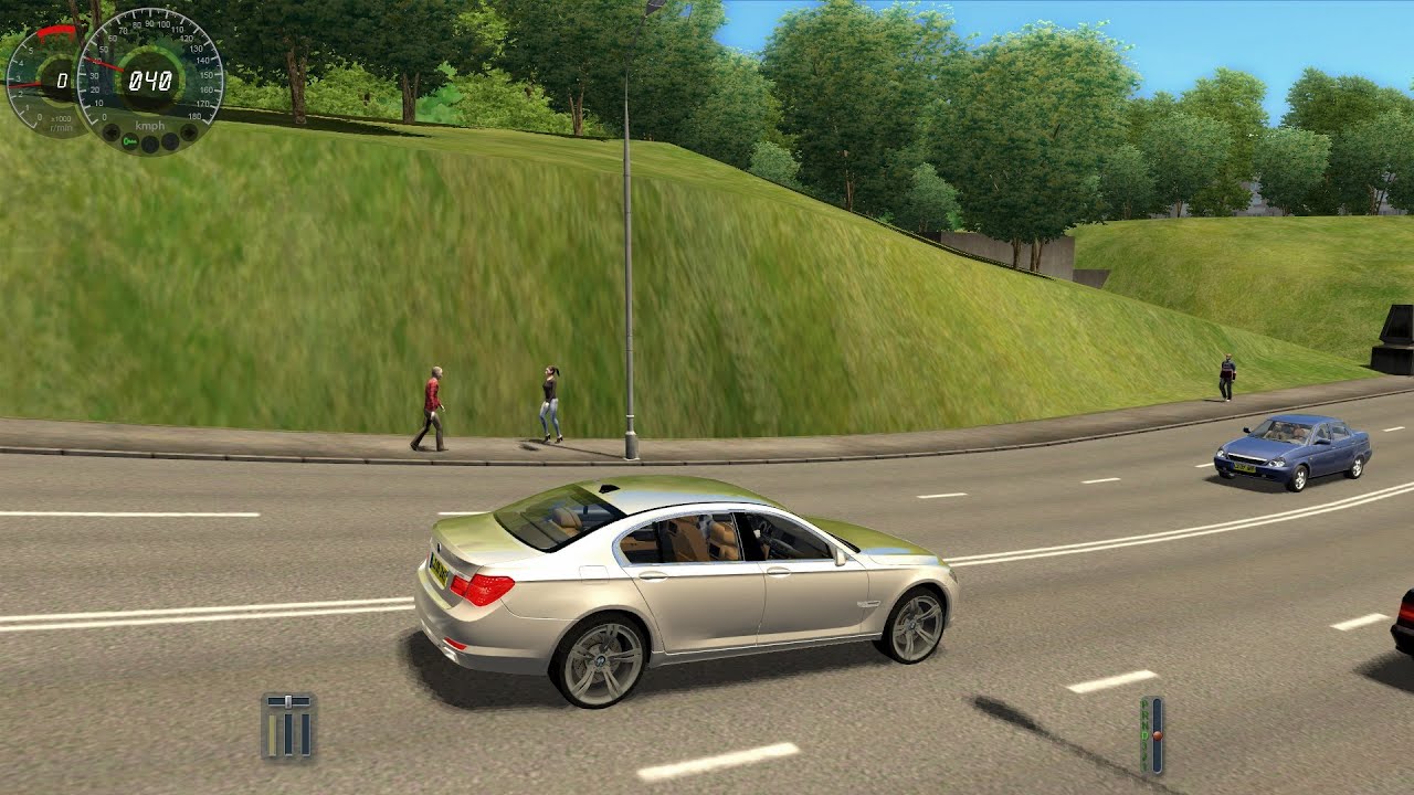 Bmw city car driving