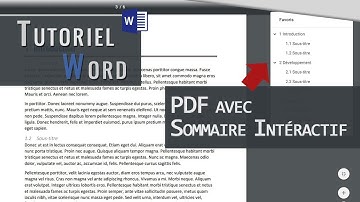 Word | Créer un PDF interactif avec Sommaire