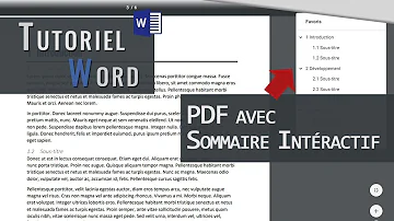 Comment faire un sommaire en PDF ?