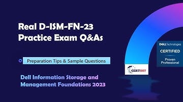 D-ISM-FN-23 Preparation Tips & Practice Exam - Dell Information Storage and Management Foundations