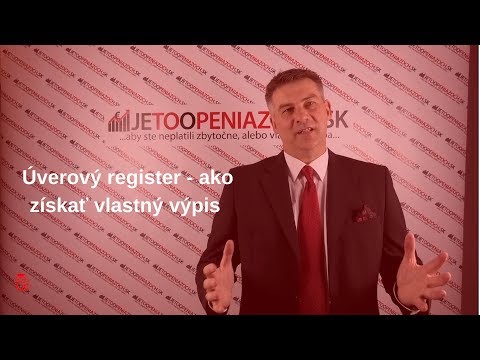 Uverovy register - ako získať výpis