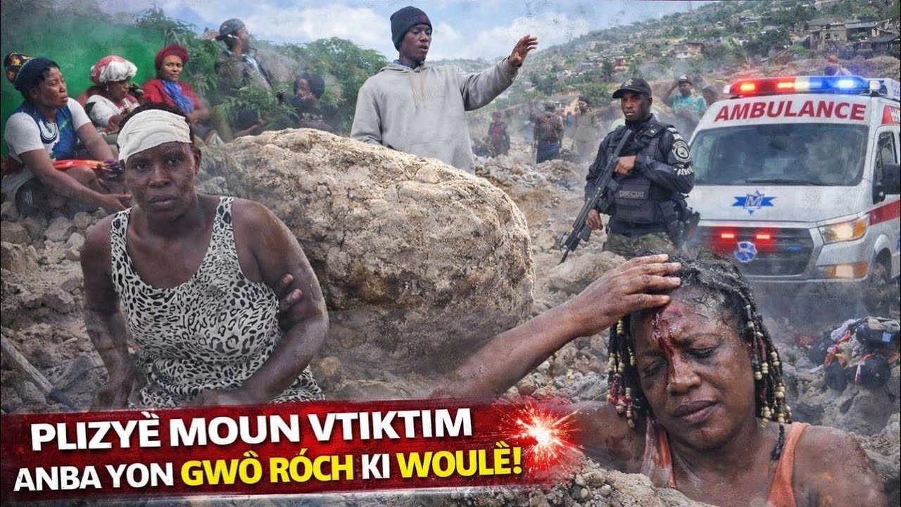🆘 🔴Cap-Haïtien : Gwo ròch woule sou plizyè kay nan Mòn Basiko, apre plizyè jou lapli; gen gwo dega, 