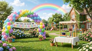 Kindergarten Graduation Screensaver 🎓 Cute Celebration Background 4 Kids 🎉Music &amp; Relaxing Ambience
