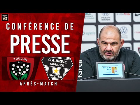 Conférence de presse d'après-match J6 Toulon/Brive