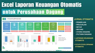 Excel Laporan Keuangan Perusahaan Dagang Otomatis @HikmahSarjana