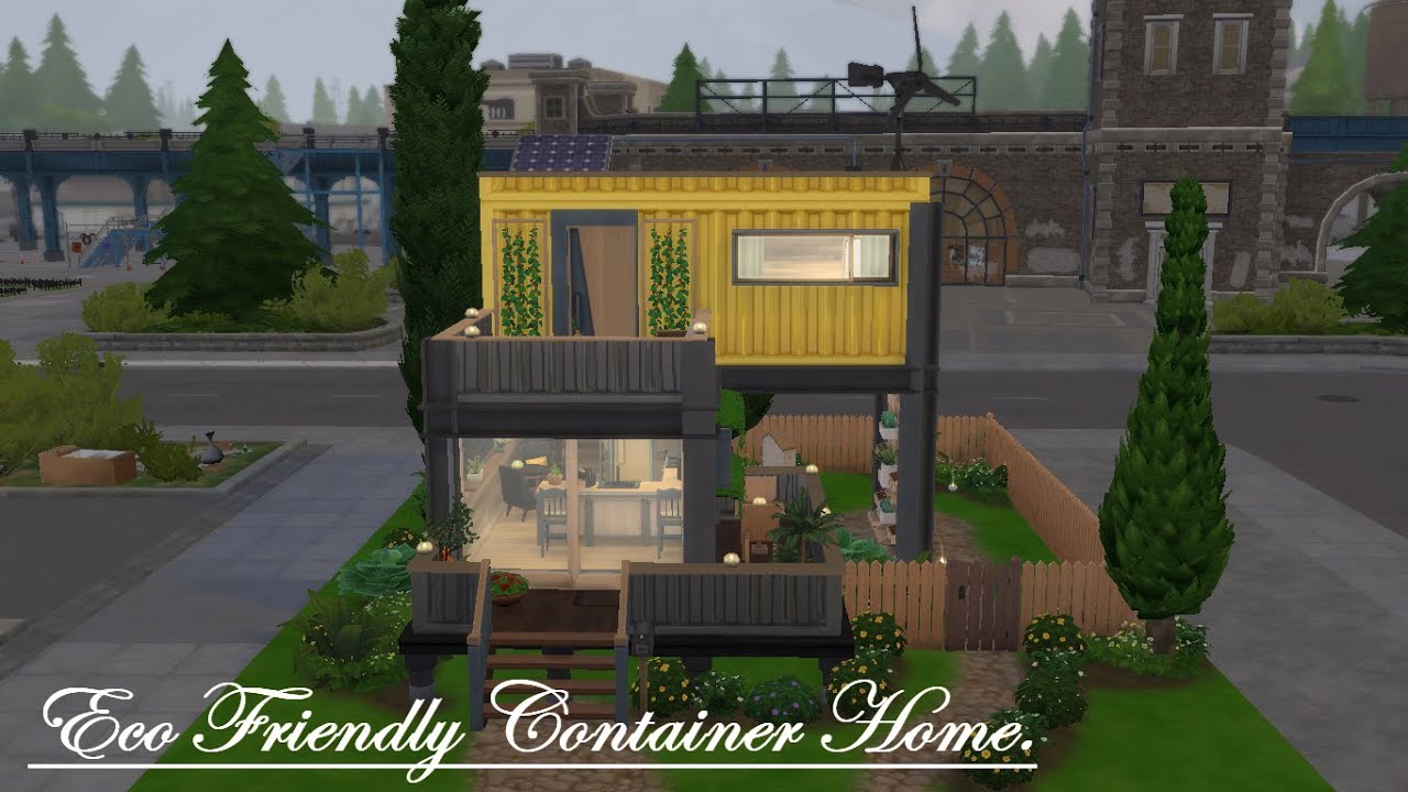 Eco Friendly Container Home// Sims 4 Speed Build. YouTube