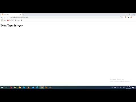 Data Type in PHP Integer in Urdu
