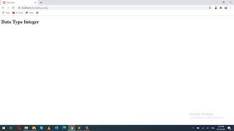 Data Type in PHP Integer in Urdu