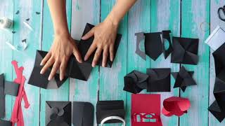 How to make Explosion Box /DIY Explosion box/ Explosion box Tutorial/Black and Red / Part B