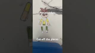 Zımba Kullanarak Eklemler Yapılarak Kağıttan Oyuncak Bebek Yapımı