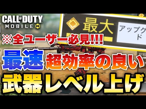 [codモバイル]10戦でレベマにできる！？武器レベルを最効率で上げる方法大公開！