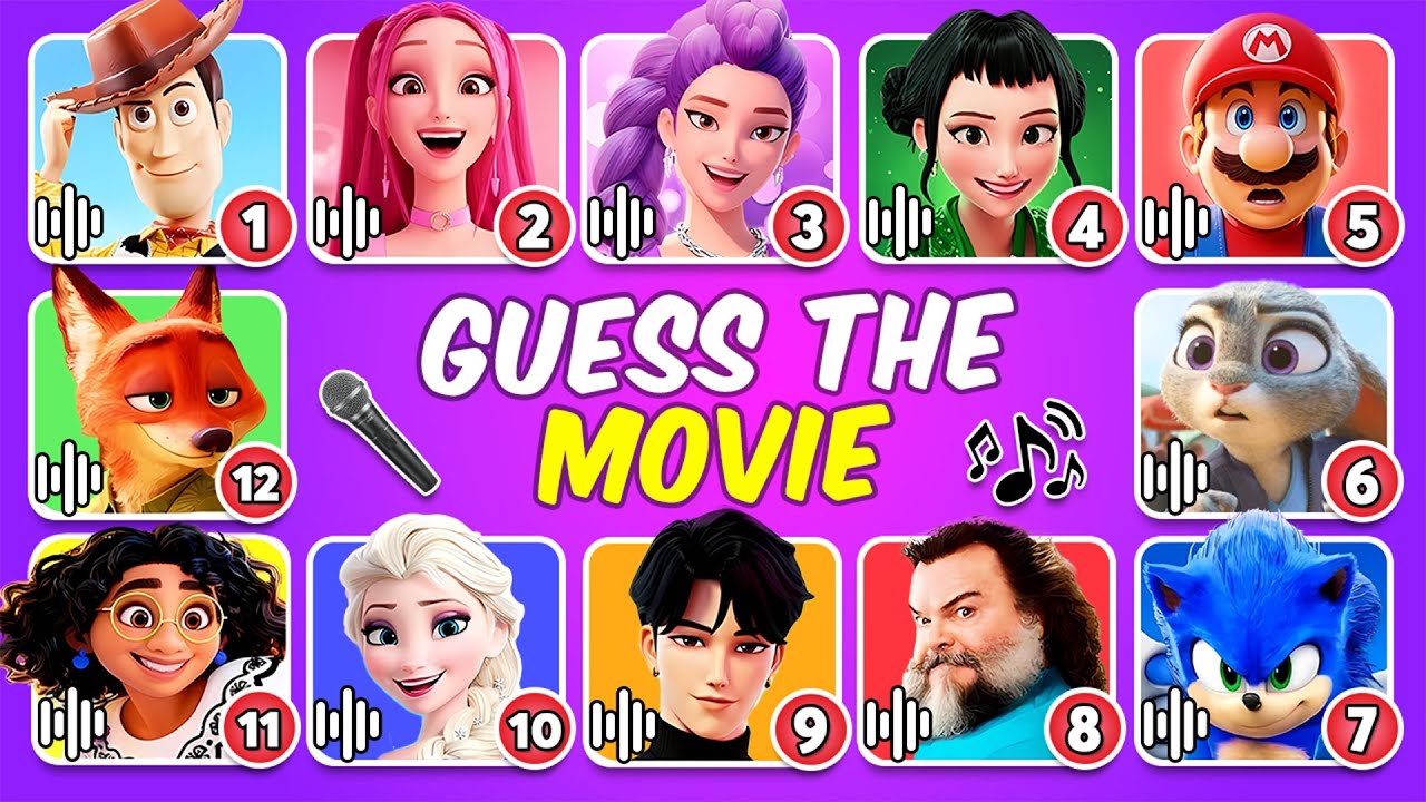 Guess the MOVIE by the SONG + EMOJIS 🎙️🌈🎶 Kpop Demon Hunters, Zootopia 2, Sonic...