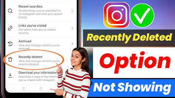 instagram recently deleted option show | instagram recently deleted option not showing problem fix