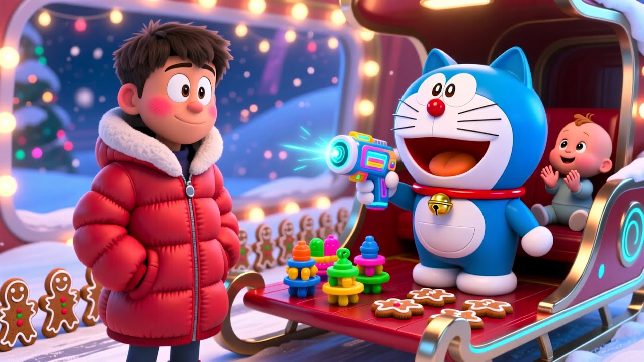 Doraemon 123 Sleigh! 🛷✨ | Learn Numbers for Kids | Counting Video for Toddlers