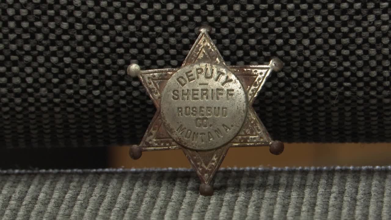 Century-old sheriff's badge returns home to Rosebud County - YouTube