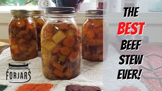 Pressure Canning Beef Stew with Forjars Canning Lids