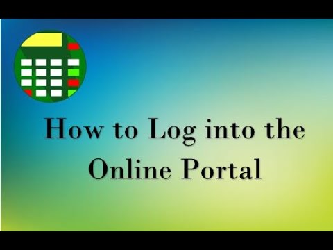 Logging into Account through the On-line Portal