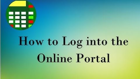 Logging into Account through the On-line Portal