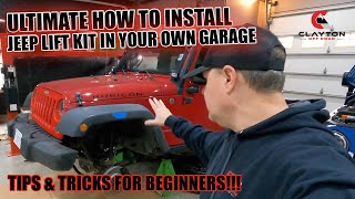 HOW TO Install a Jeep Lift Kit in Your OWN Garage *Tips & Tricks - Clayton OffRoad by ShockerRacing Garage 432 views 3 weeks ago 31 minutes