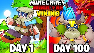 I Survived 100 Days as a VIKING in HARDCORE Minecraft.. Here&#39;s What Happened!