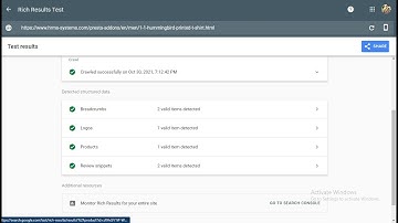Prestashop schema testing in online google tools