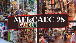 Mercado 28 CANCUN | Shopping Crafts | Walking Tour 2022