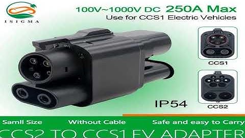 A must-have product! CCS2 to CCS1 250A Adapter Combo Charging Connector EV Charger Converter DC Fa