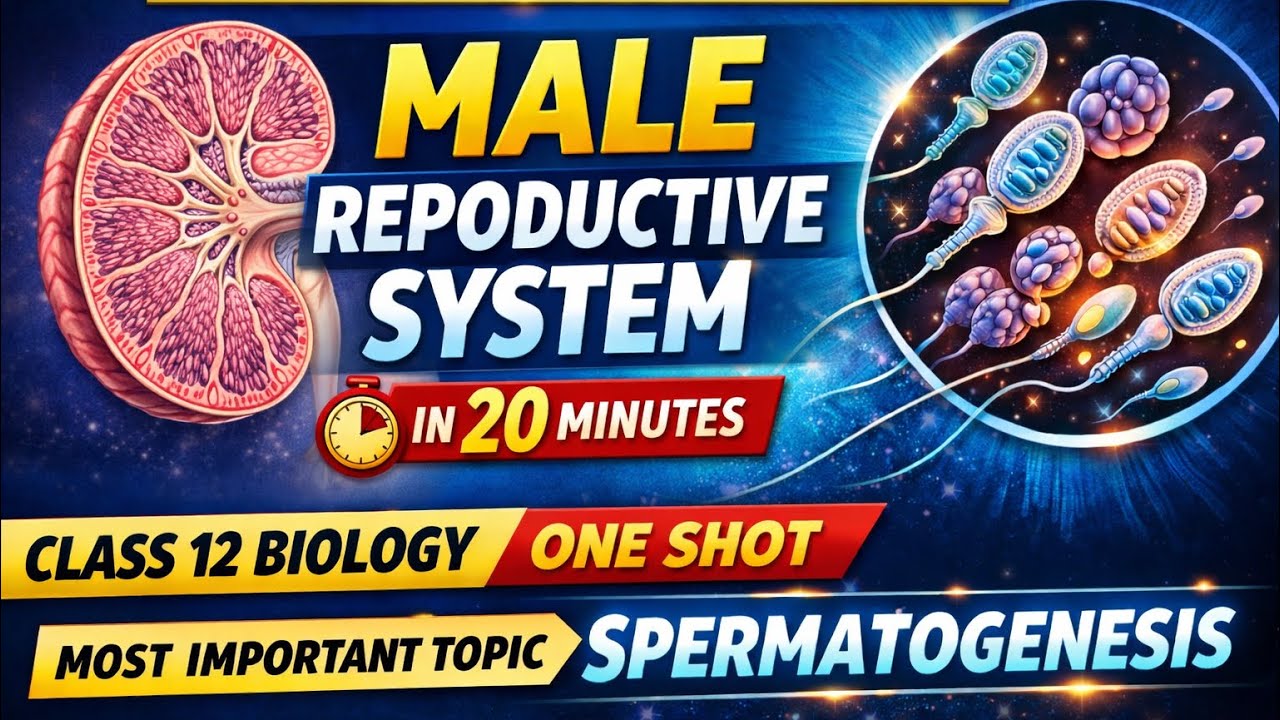Male Reproductive System in 20 Minutes | Class 12 Biology Human Reproduction | NCERT Explained 🔥