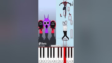 Seize the Gun Squid Game COMPLETE EDITION #Sprunki (@tieanimation) - Octave Piano Tutorial
