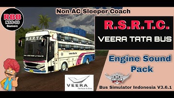 R.S.R.T.C. VEERA TATA SLEEPER COACH BUS Engine Sound Code  File For  Bus Simulator Indonesia V3.6.1
