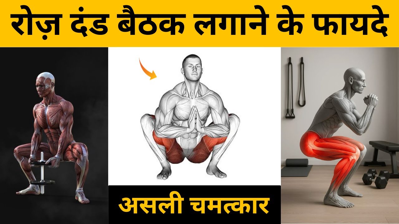 हर रोज़ 20–30 दंड बैठक का चमत्कार 🔥 | Benefits of Doing 20 Squats Everyday At Home