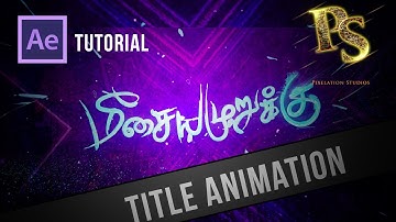Meesaya Murukku Title animation | After Effects Tutorial | Hiphop Tamizha,Vivek | Pixelation Studios