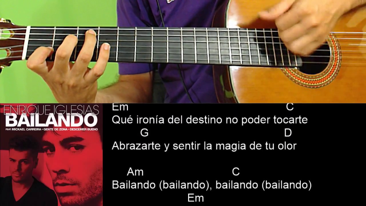 Bailando - Karaoke para Guitarra - Letra y Acordes - YouTube