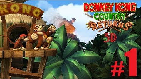 Lets Play Donkey Kong Country Returns 3D Nintendo 3DS Part 1 + 1-1 Jungle Hijinxs
