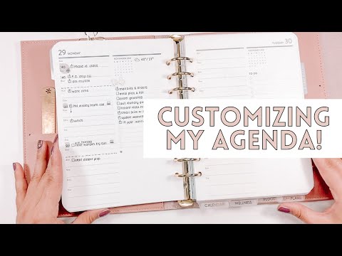 Customizing my A5 Ring Agenda, Planner Sections