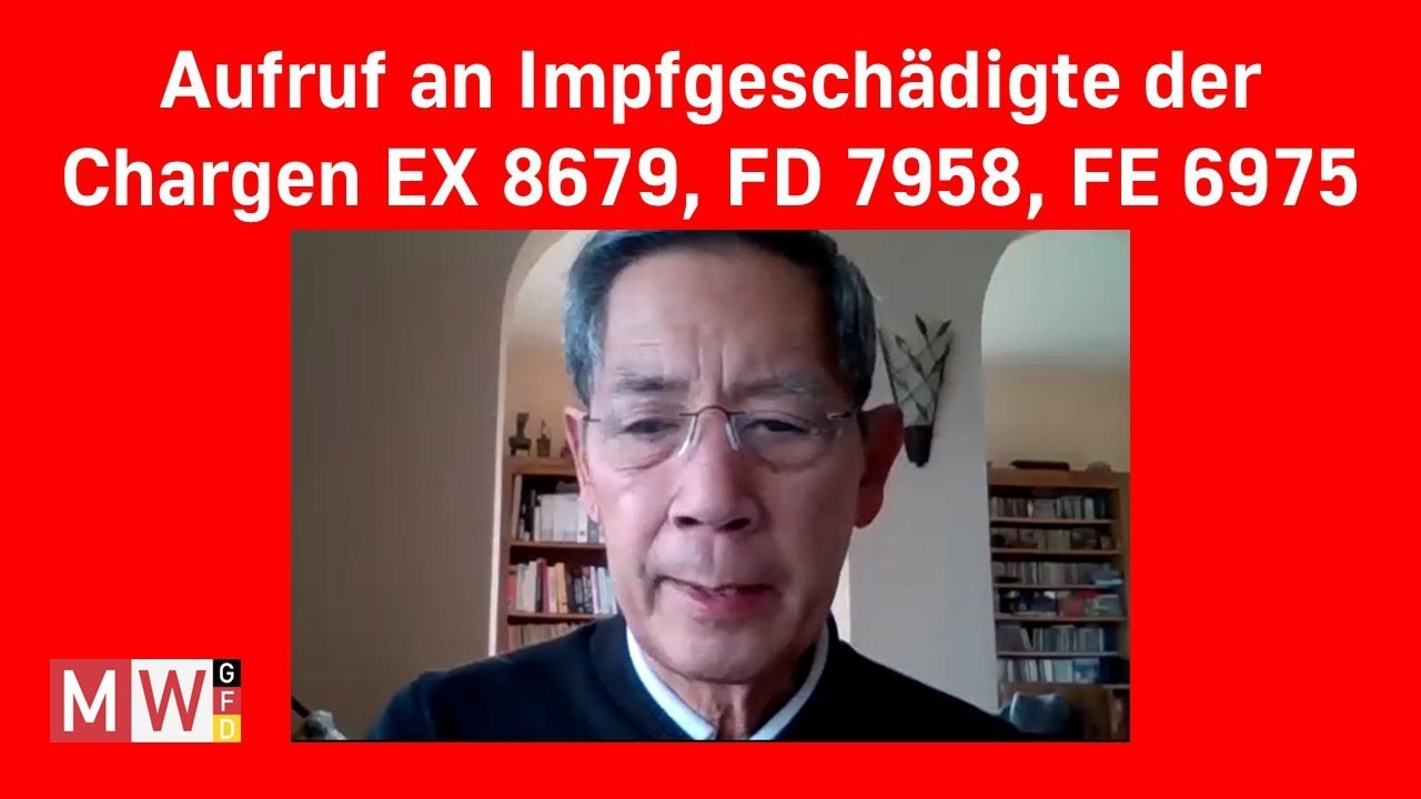 Aufruf an Impfgeschädigte der Chargen EX 8679, FD 7958, FE 6975