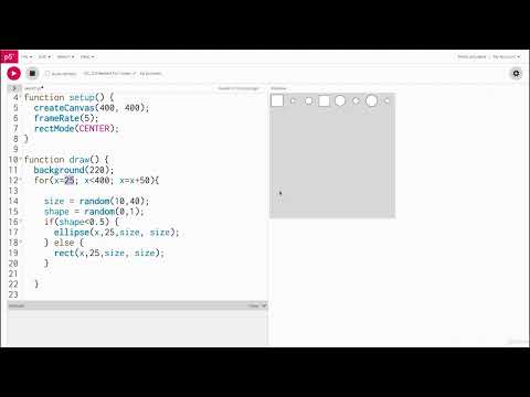 Creative Coding p5 js 0403 CONCEPT   Nested For Loop