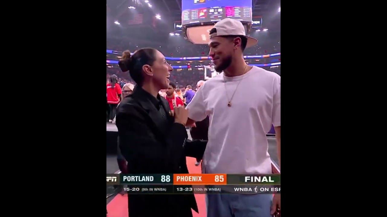 Devin Booker showed love for Diana Taurasi's jersey retirement ceremony 👏