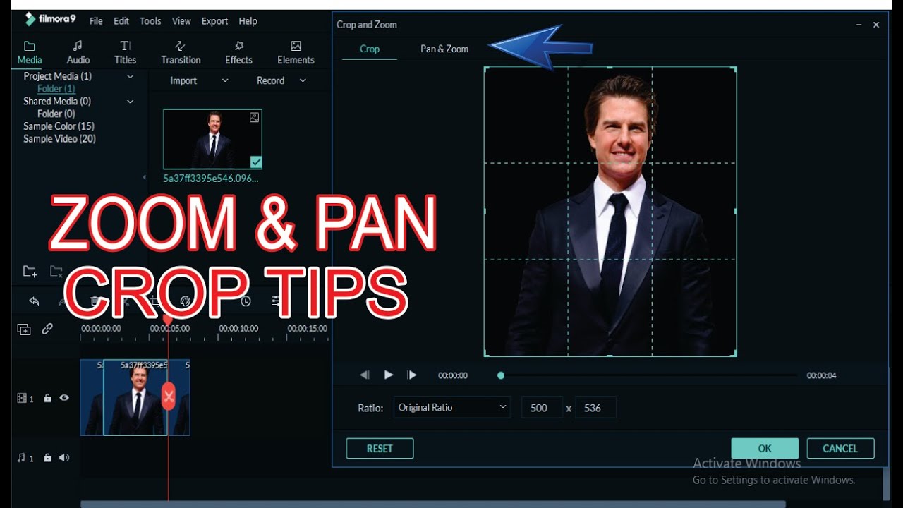 How to zoom pan & crop in Filmora 9 /tips and tricks YouTube